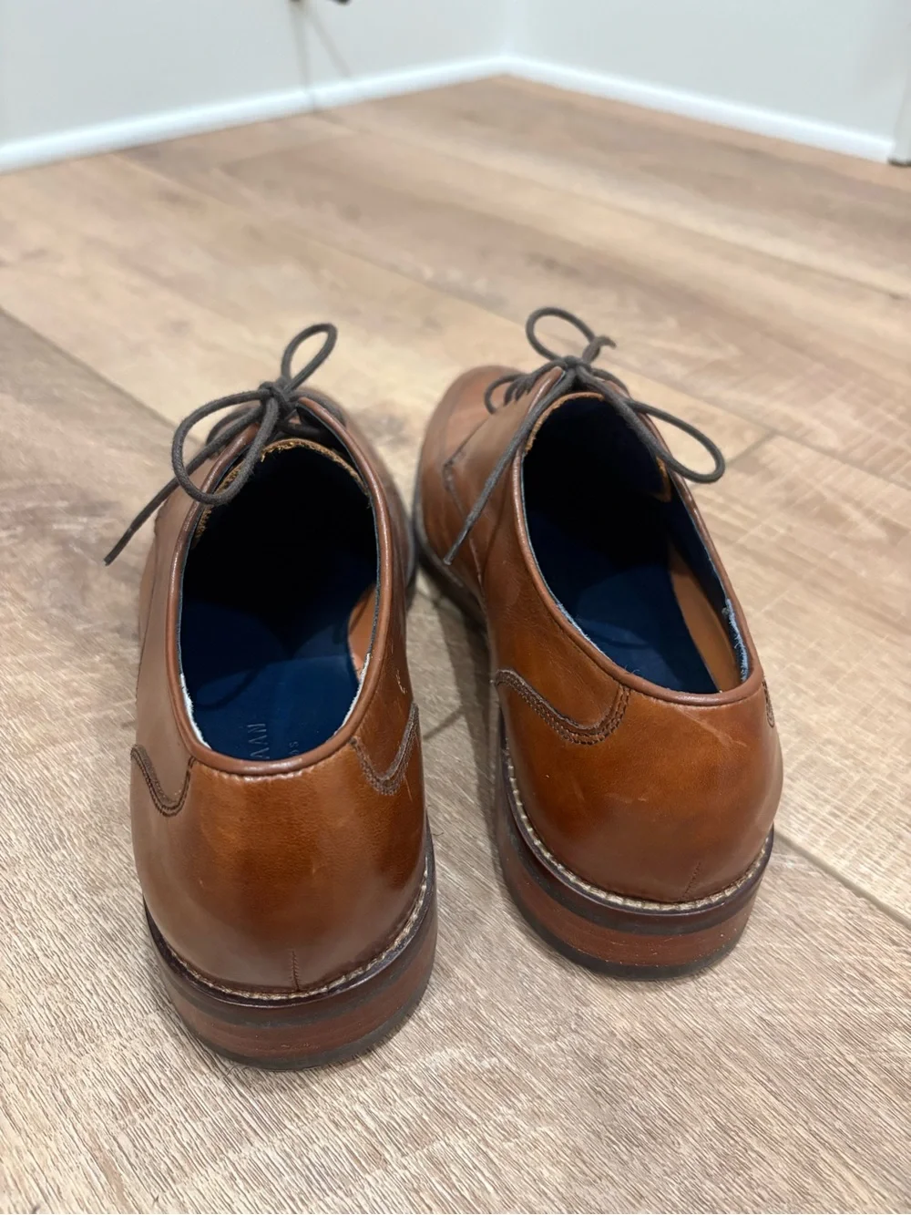 Cole Haan Tan/Brown Leather Lace-Up Oxfords